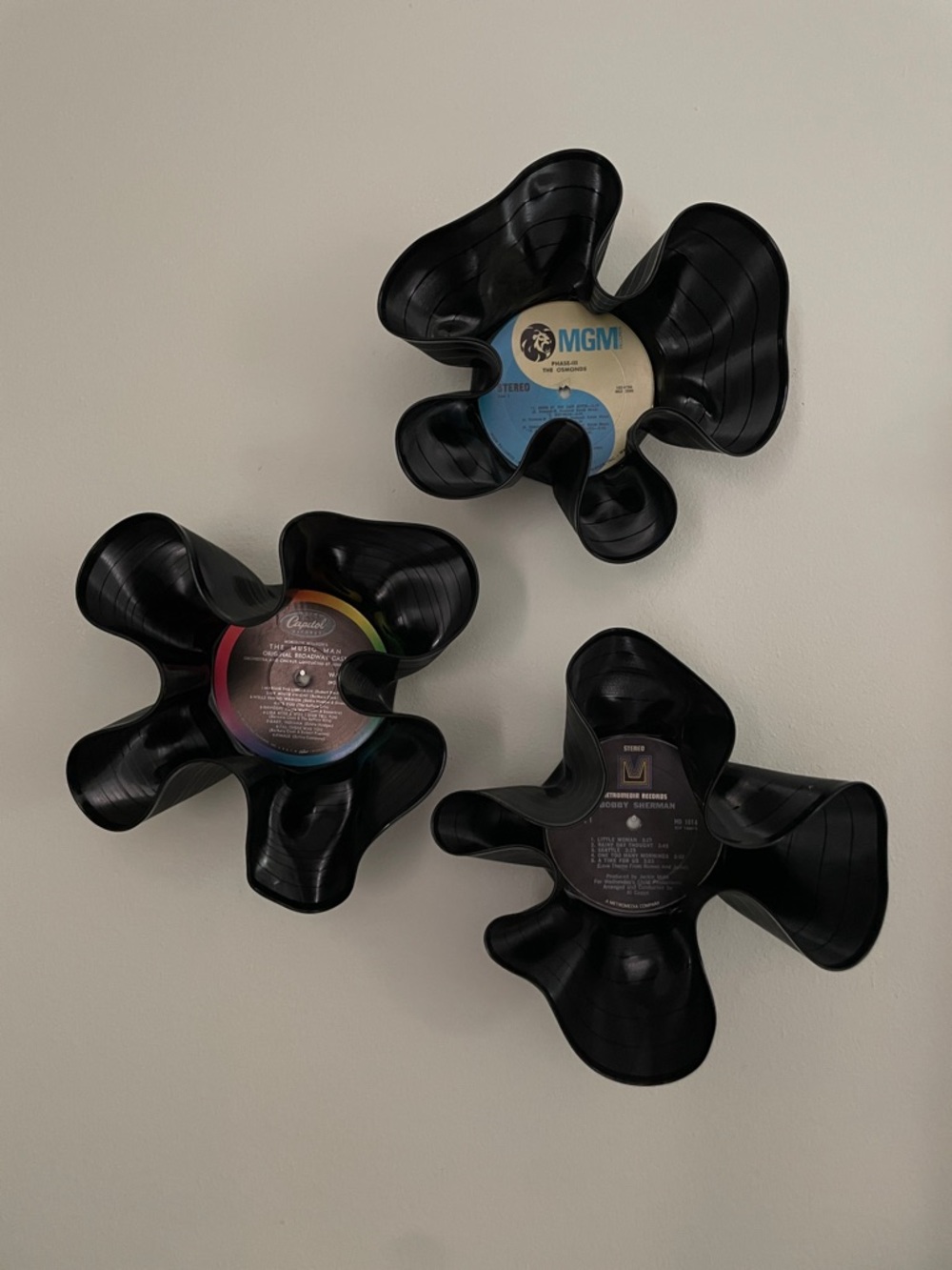 Vintage-Inspired Black Vinyl Record Wall Decor Set - Various Artists